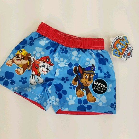 Paw Patrol Infant Boys Sz 18 Months Swimsuit UPF 50+ Board Shorts Nickelodeon - Picture 10 of 12